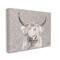 Stupell Industries Grumpy White Buffalo on Floral Print Farm Animal Canvas Wall Art